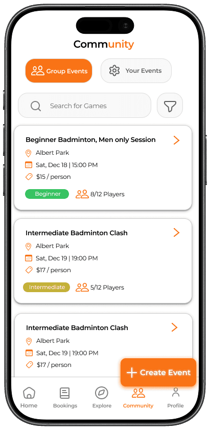 Create & Join Group Events